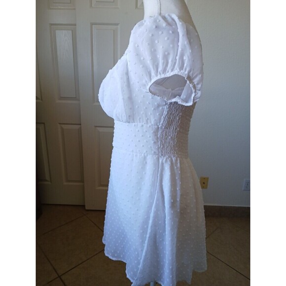 J for Justify Romper Dress size Large Short Sleeve Lined Coastal Beachy - Picture 5 of 14